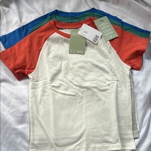 NWT H&M Set of 3 Color Block Short Sleeve Tees 5T/6